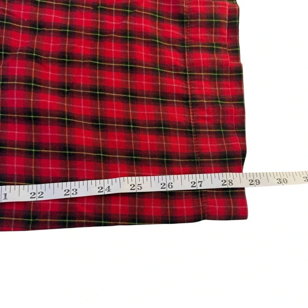Victoria's Secret Red Plaid 2 Piece Pajama Set XL Holiday Christmas Heritage‎